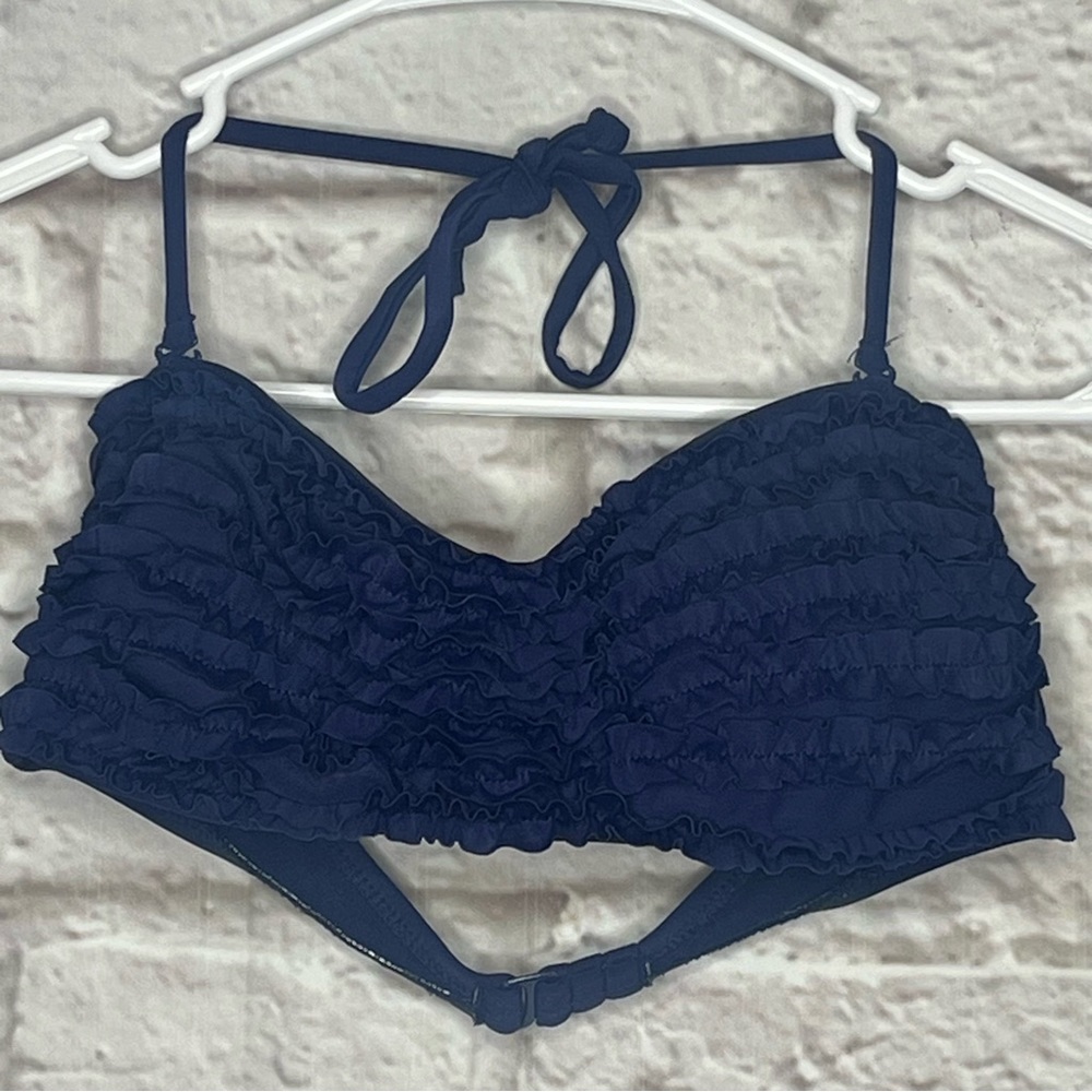 Old Navy Blue Ruffle Swim Top Size‎ Medium